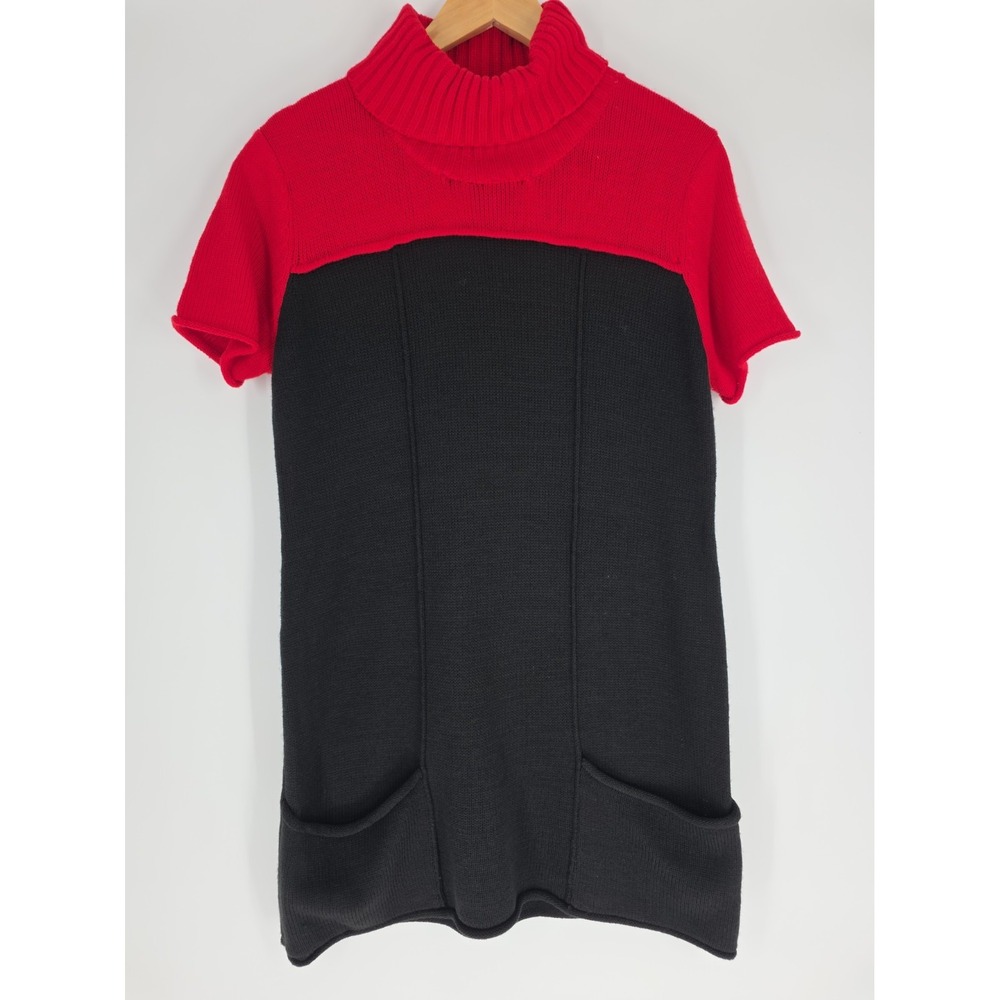 Vintage Notations Mini Sweater Dress Size Large 60's Go Go Dress Reimagined
